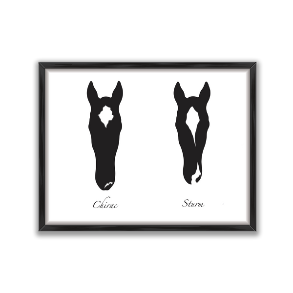 Modern Two Horses Portrait