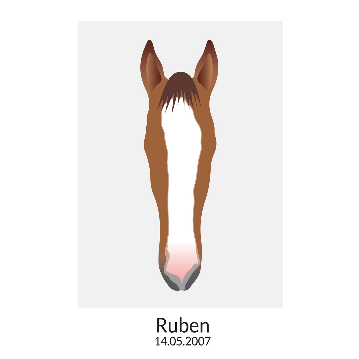 Modern Two Horses Portrait