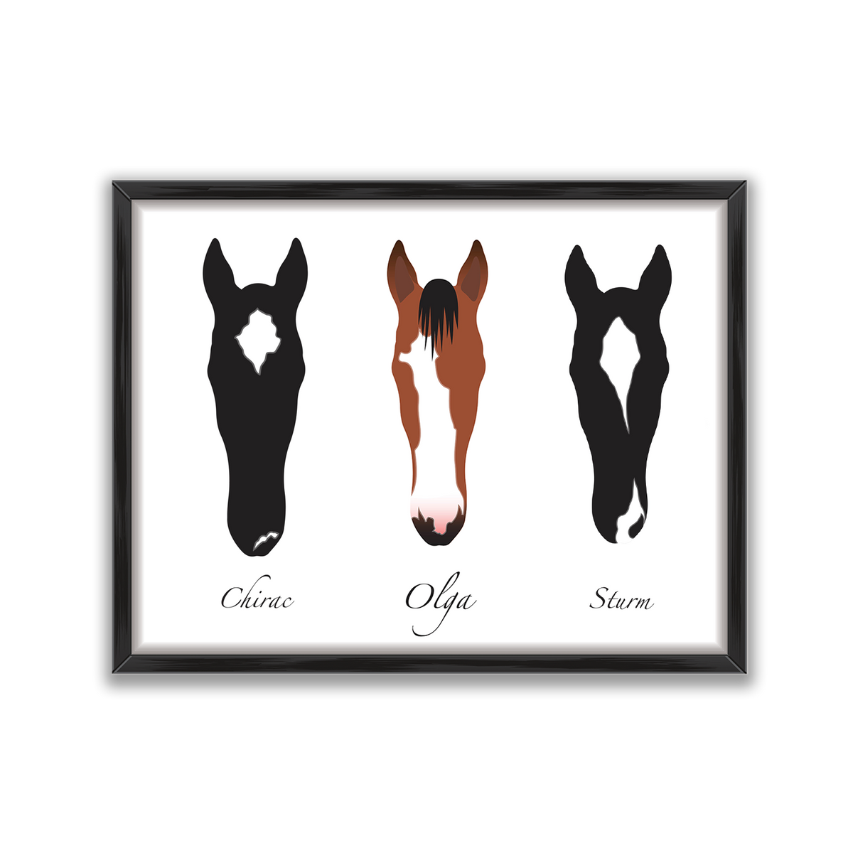 Modern Three Horses Portrait